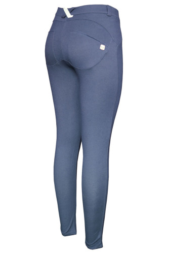 Shaping Effect Skinny Bluish Denim Jersey Pants