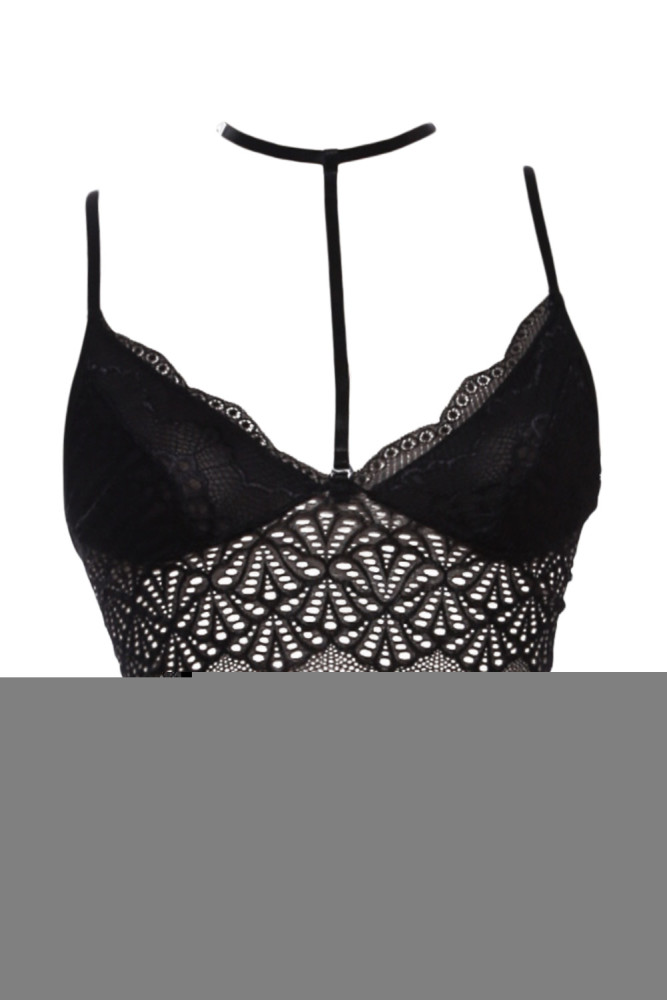 Black Strappy Lace Bralette