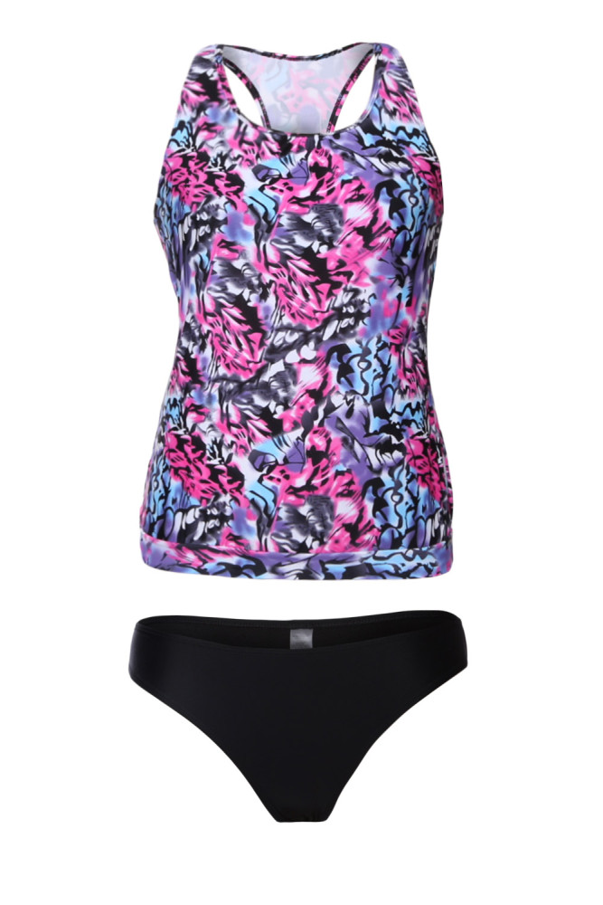 Wild Beach Ethnic Print 2pcs Tankini Swimsuit