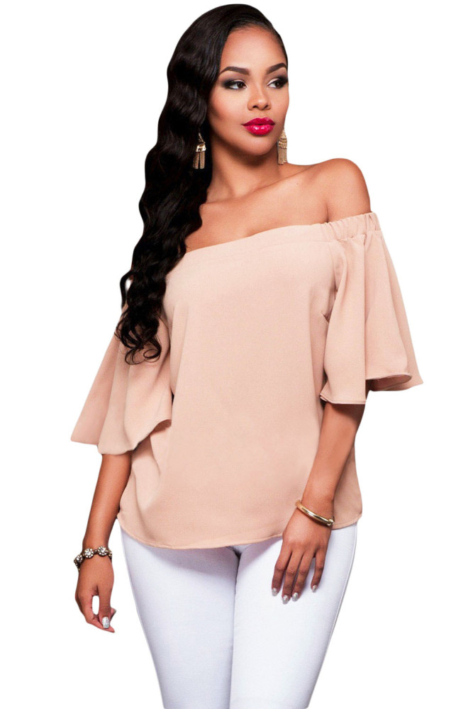 Pink Off-the-shoulder Top