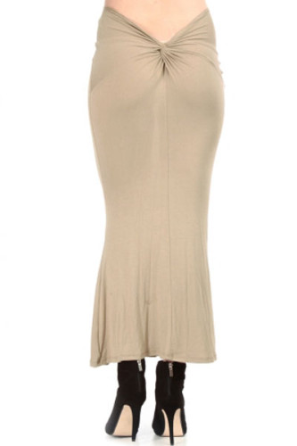 Back Tie Knot Maxi Skirt