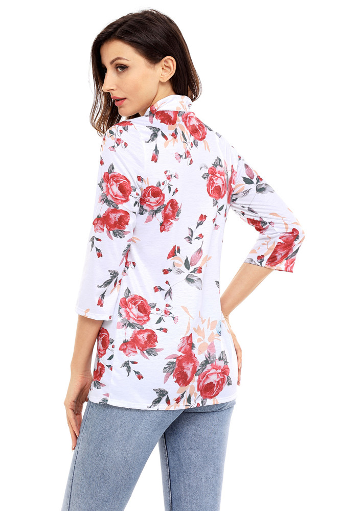 Floral Choker Top in White