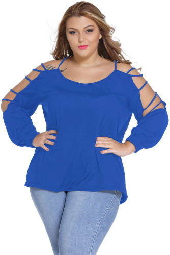 Blue Plus Cut out Swing Arm Top