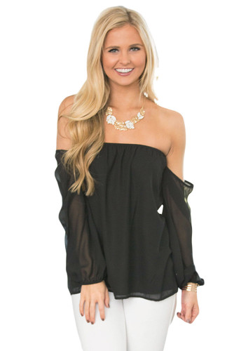 Black Off The Shoulder Blouse