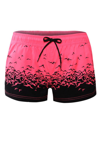 Rosy Sea Gull Printed Women Swim Shorts