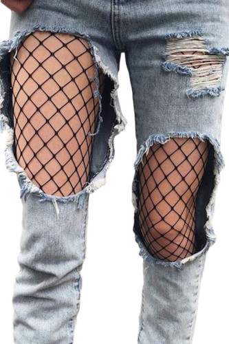 Black High Waist Fishnet Pantyhose