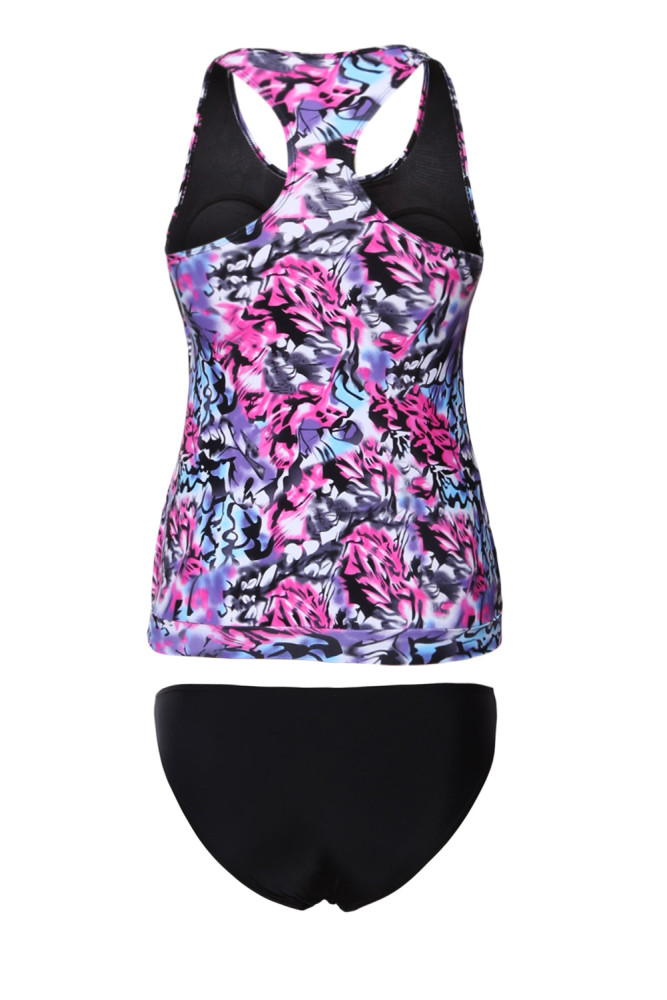 Wild Beach Ethnic Print 2pcs Tankini Swimsuit