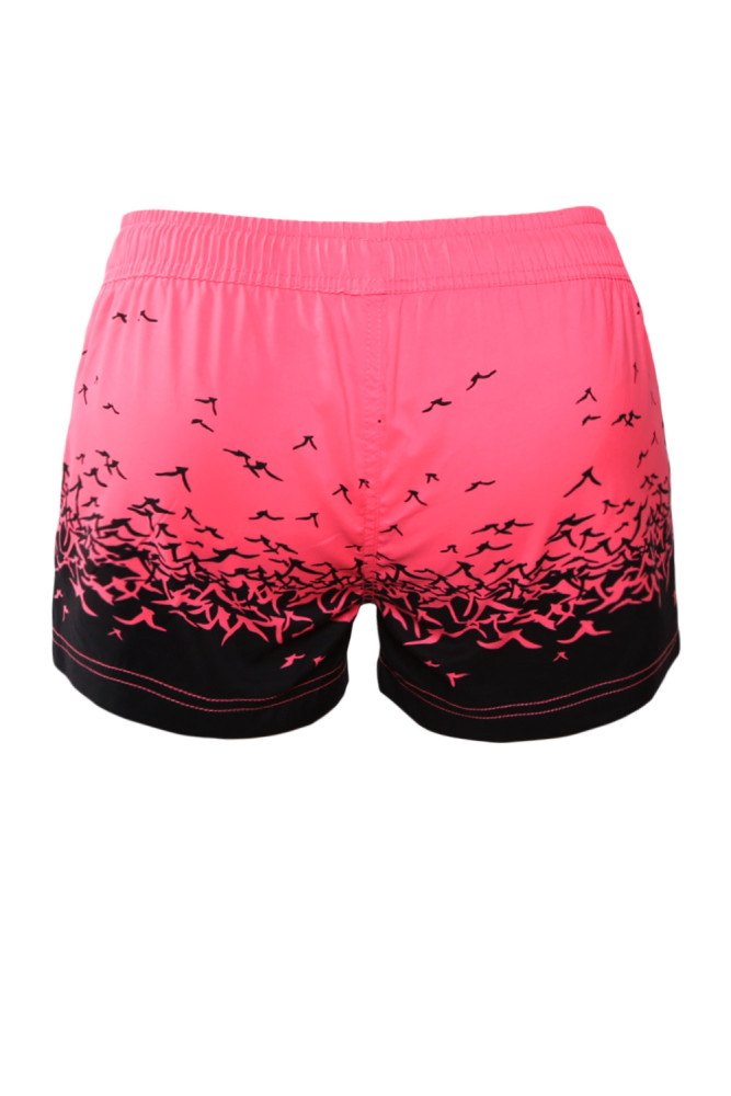 Rosy Sea Gull Printed Women Swim Shorts