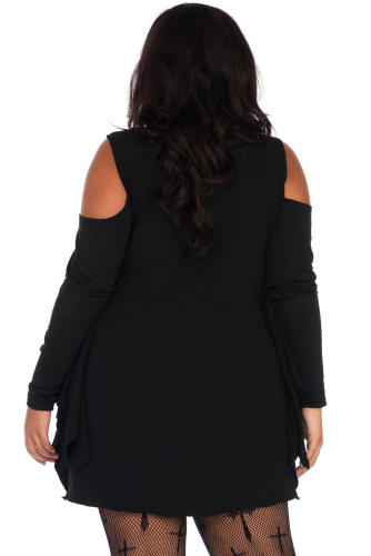 volume 0.5 Spiderweb Plus Size Jersey Tunic Dress