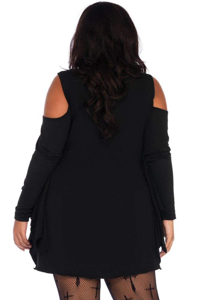 volume 0.5 Spiderweb Plus Size Jersey Tunic Dress
