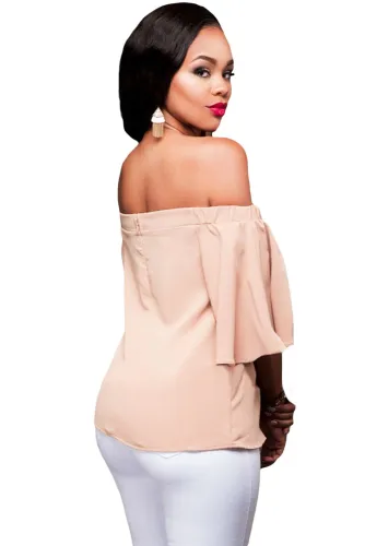 Pink Off-the-shoulder Top
