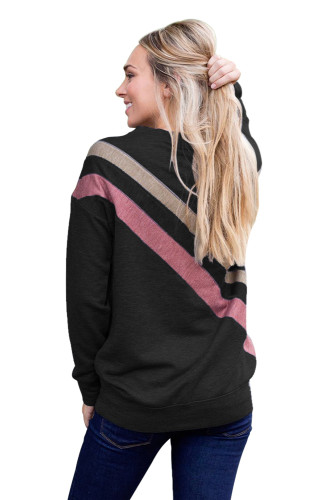 Black Rays Back Pullover Sweatshirt