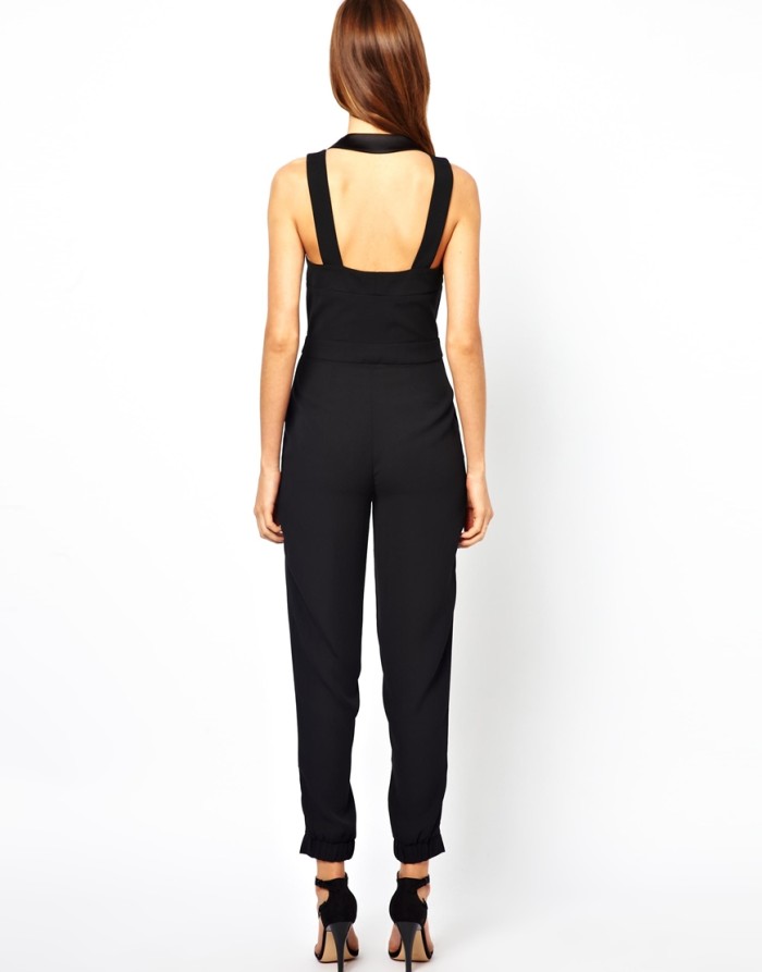 Smart Suit Style Sleeveless Jumpsuit