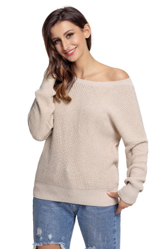 Aprioct Cross Back Hollow-out Sweater