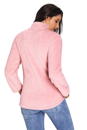 Pink Zipped Pullover Fleece Outfit