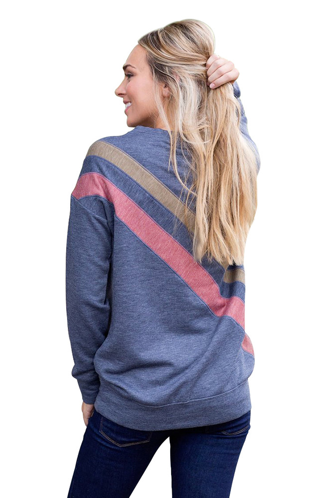 Gray Rays Back Pullover Sweatshirt
