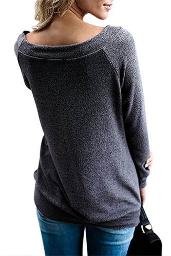 Black Womens Off Shoulder Tunic Top