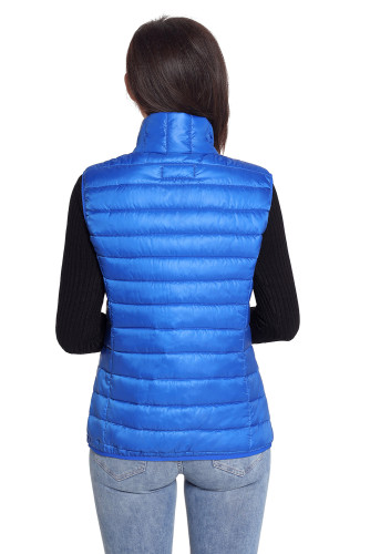 Royal Blue Quilted Cotton Down Vest