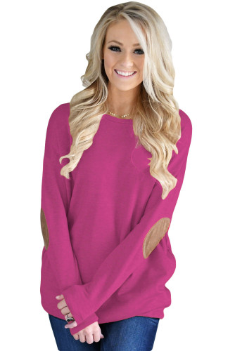 Rosy Elbow Patch Sweatshirt
