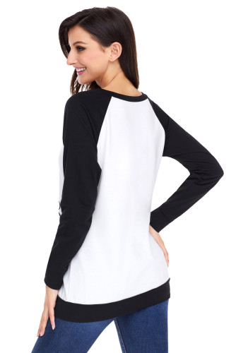 Smiling Santa Black Long Sleeve Christmas Shirt