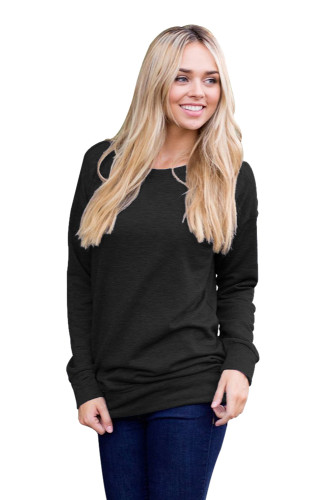 Black Rays Back Pullover Sweatshirt
