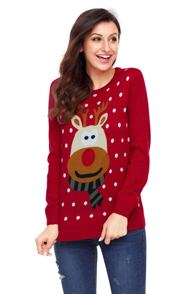 Red Christmas Reindeer Sweater