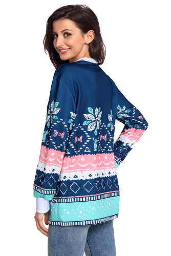 Navy Julep Print Stylish Christmas Jumper