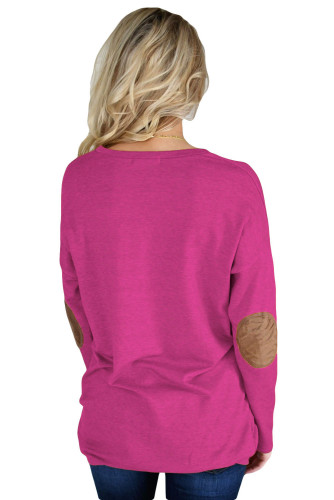 Rosy Elbow Patch Sweatshirt
