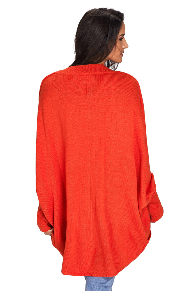 Brick Dolman Sleeve Knit Cardigan with Pocket