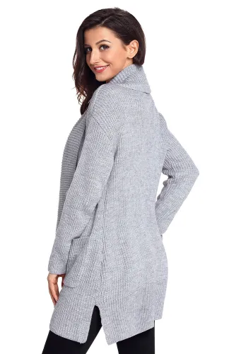 Gray Comfy Cozy Pocketed Cardigan