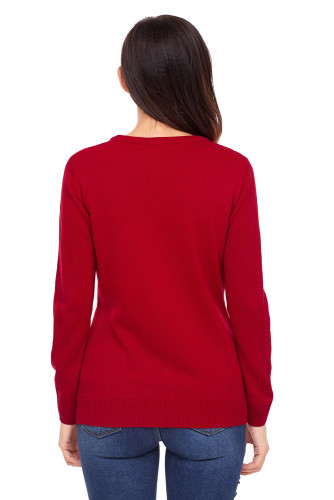 Red Christmas Reindeer Sweater