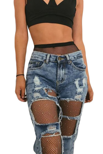 Star Dust Fishnet Pantyhose in Black