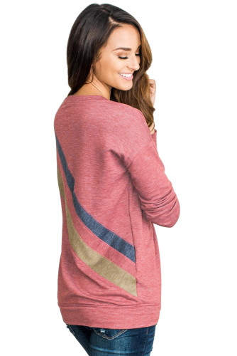 Red Rays Back Pullover Sweatshirt