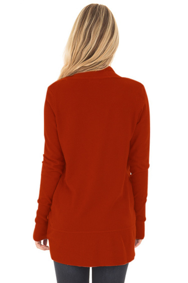 Maroon Super Soft Long Sleeve Open Cardigan