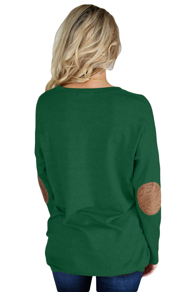 Green Elbow Patch Sweatshirt