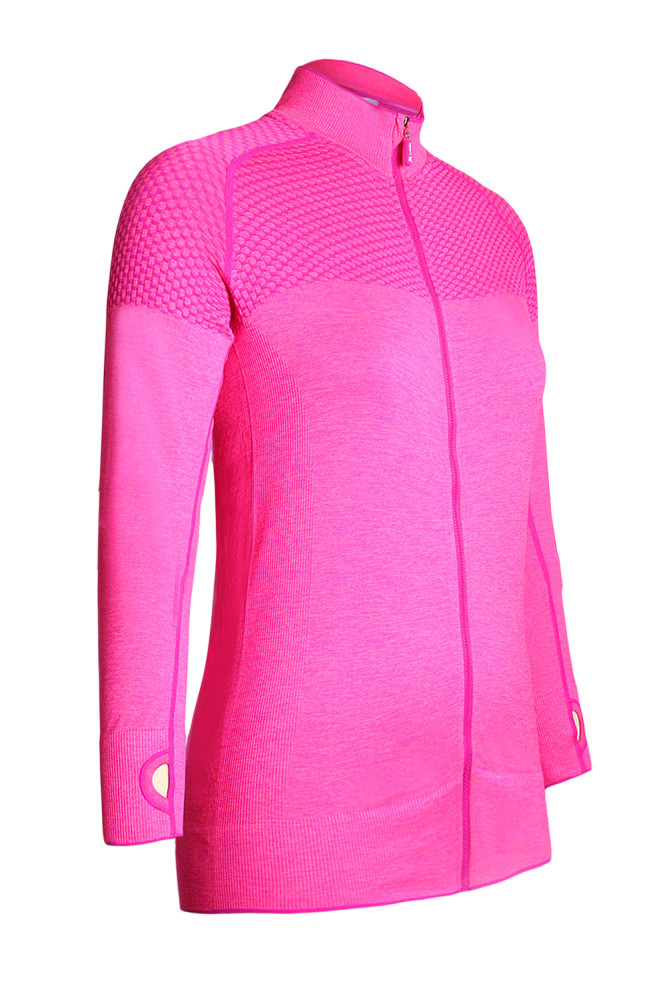 Rosy Atheletic Running Yoga Jacket with Mesh Accent