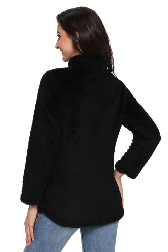 Black Zipped Pullover Fleece Outfit