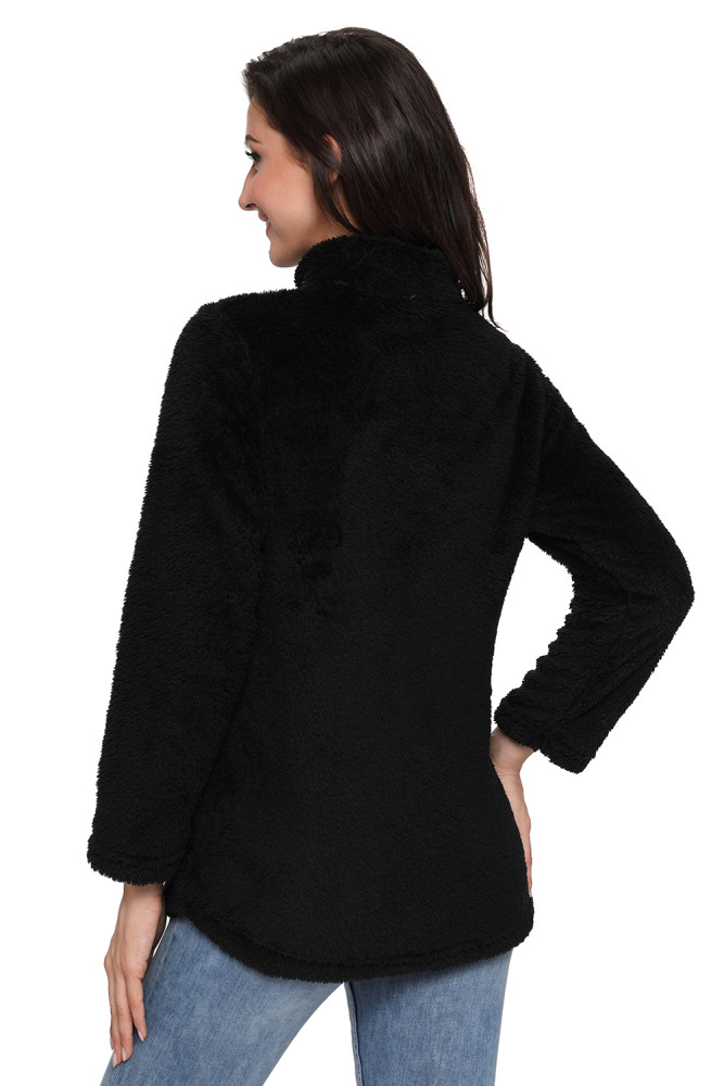 Black Zipped Pullover Fleece Outfit