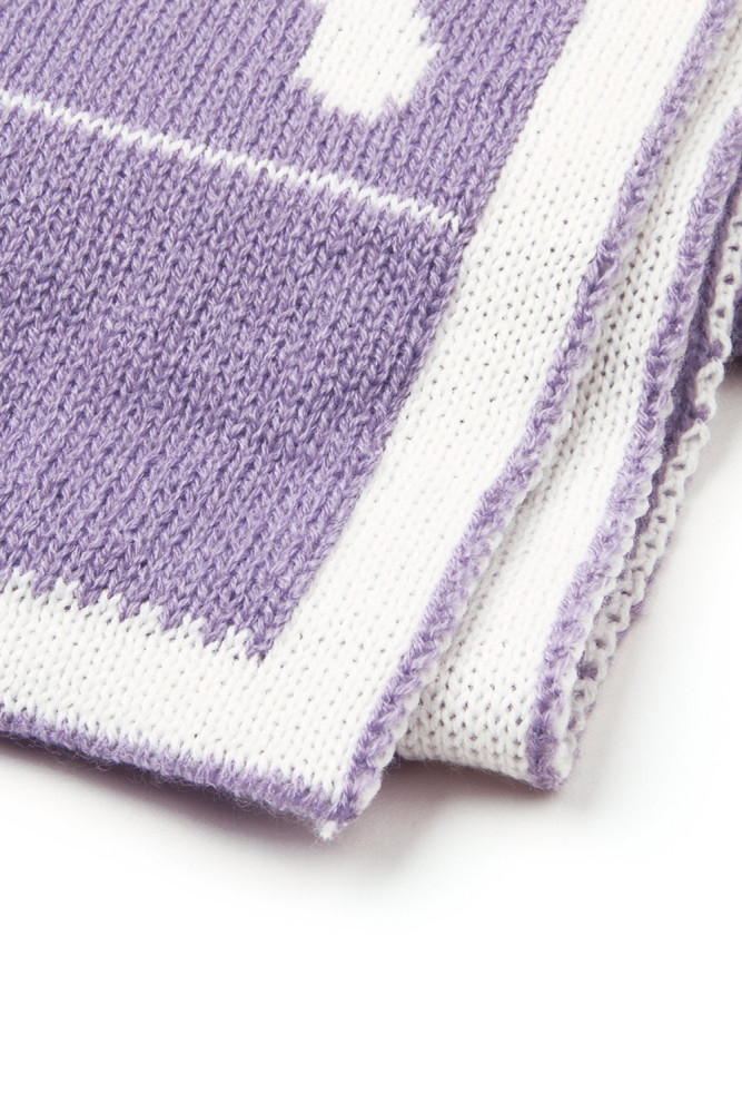 Purple Cute Elephant Pattern Baby Swaddle Blanket