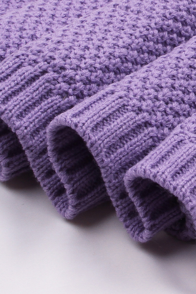 Purple Quality Cotton Knitted Baby Blankets