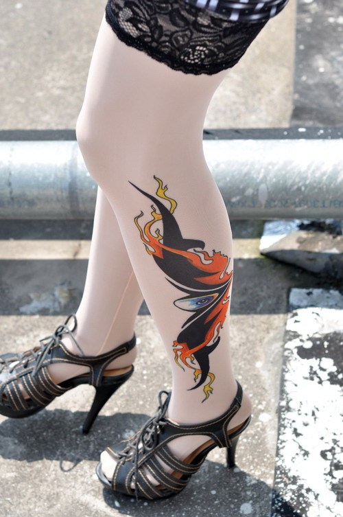 Ghost Eyes Tattoo Stockings