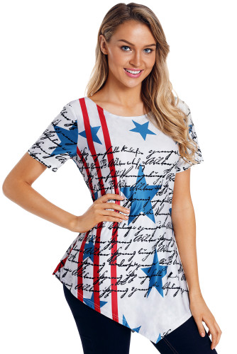 The Declaration of Independence Asymmetric Hem T-shirt