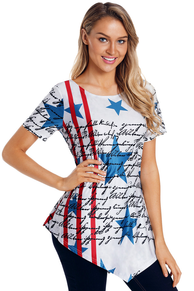 The Declaration of Independence Asymmetric Hem T-shirt
