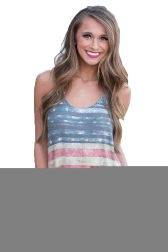 Dark Blue American Flag Vintage Tank