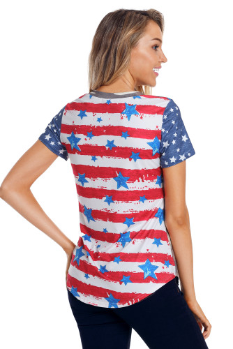 Short Sleeve Camo Flag Tee