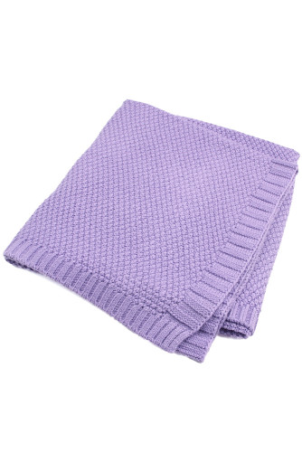 Purple Quality Cotton Knitted Baby Blankets