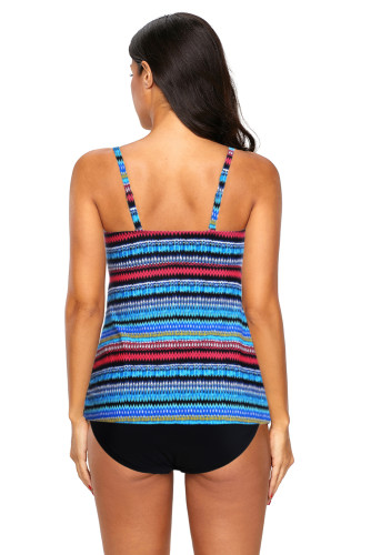Bandeau Flyaway Top & High Waist Tankini Set