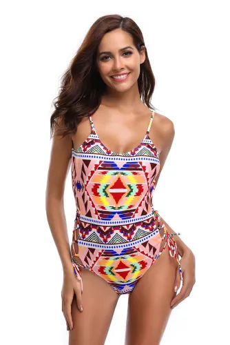 Stylish Bohemian Style Printed Maillot