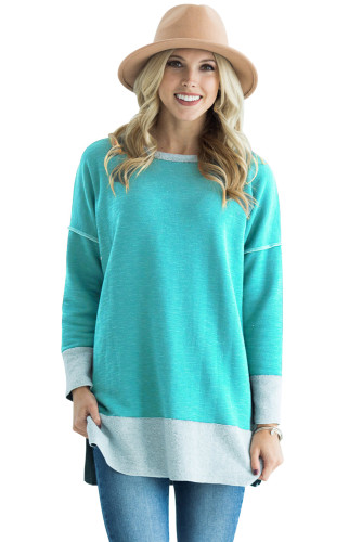 Green Two Tone French Terry Sweatshirt
