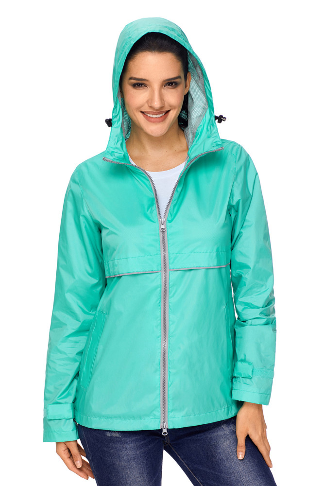 Mint Women Zipper Lapel Suit Blazer with Foldable Sleeve